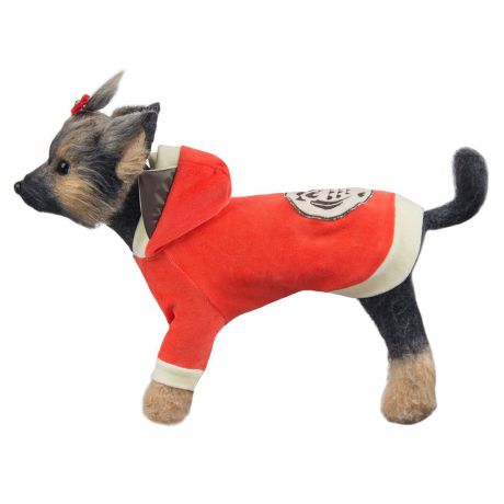 Куртка для собак Dogmoda "Сова", унисекс, цвет: оранжевый. Размер 2 (M)