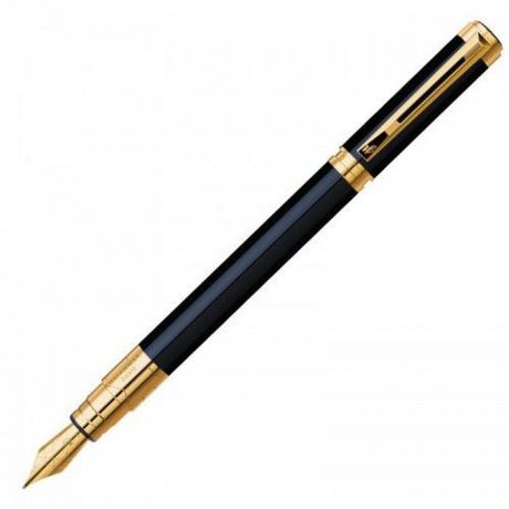 Ручка перьевая Waterman Perspective Black GT, цвет чернил: синий, цвет корпуса: черный, золото