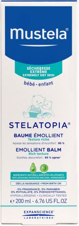 Бальзам смягчающий Mustela Dermo-Pediatrics Stelatopia, для кожи склонной к атопии, 200 мл