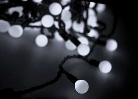 Электрическая гирлянда Neon-Night "Мультишарики", 40 диодов, цвет: белый, диаметр 38 мм, 10 м