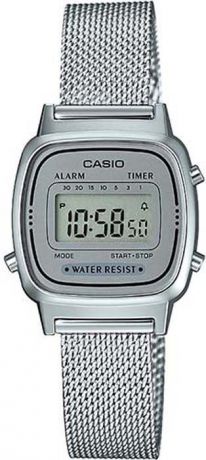 Часы наручные женские Casio Collection, цвет: стальной, серый. LA670WEM-7E