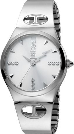 Часы наручные женские Just Cavalli Logo, цвет: серебристый. JC1L027M0015