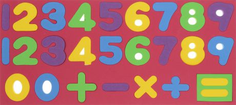 Kribly Boo Обучающая игра Набор магнитных цифр и знаков цвет красный