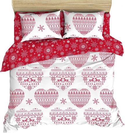 Комплект постельного белья Василиса, 187349, 2-х спальный, наволочки 70x70, красный