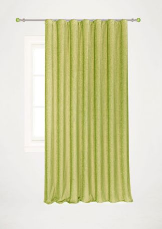 Штора готовая для гостиной "Garden", на ленте, цвет: зеленый, размер 200* 260 см. С 535823 V10