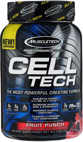 Креатиновый комплекс MuscleTech "Cell Tech 3 lb", пунш, 1,36 кг