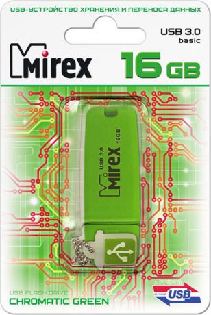 USB Флеш-накопитель Mirex Chromatic 3.0, 13600-FM3CGN16, 16GB, green