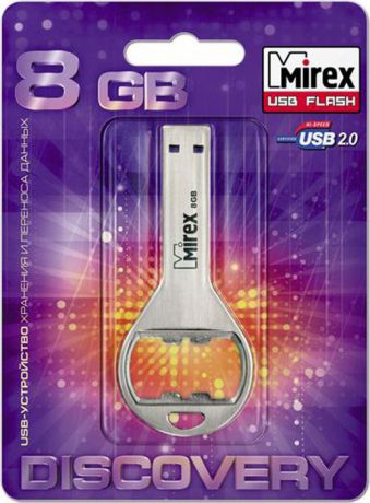 USB Флеш-накопитель Mirex Bottle Opener, 13600-DVRBOP08, 8GB, grey