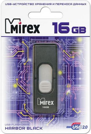 USB Флеш-накопитель Mirex Harbor, 13600-FMUBHB16, 16GB, black