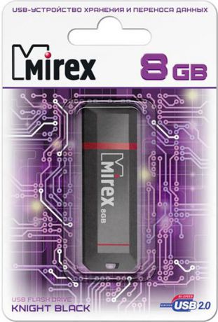 USB Флеш-накопитель Mirex Knight, 13600-FMUKNT08, 8GB, black