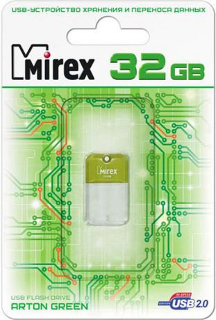 USB Флеш-накопитель Mirex Arton, 13600-FMUAGR32, 32GB, green