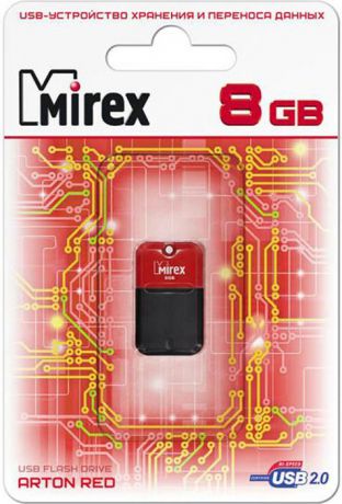 USB Флеш-накопитель Mirex Arton, 13600-FMUART08, 8GB, red