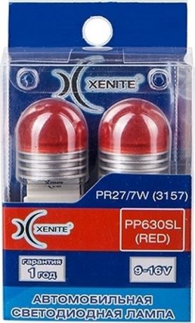Автолампа Xenite PP630SL RED, светодиодная, 9-16V, PR27/7W, 1009526, 2 шт