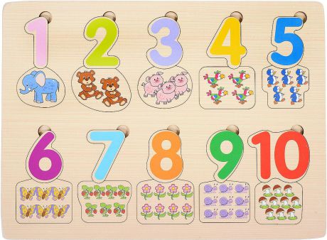 Step Puzzle Пазл для малышей Веселая математика Посчитай-ка!