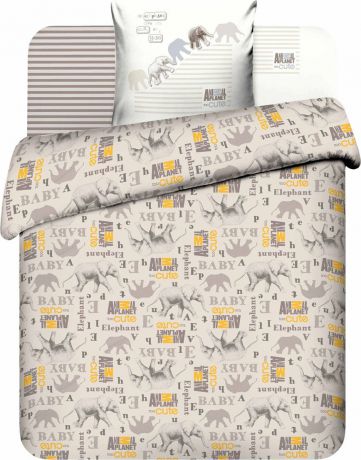 Комплект постельного белья Василек "Тинейджер Discovery", 189889, 1,5 спальный, наволочки 70x70, бежевый