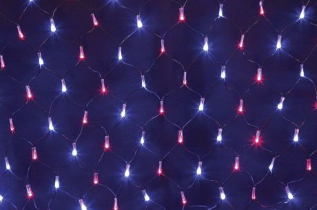 Гирлянда Neon-Night "Сеть", 176 LED, цвет: черный, красный, синий, 2 х 0,7 м