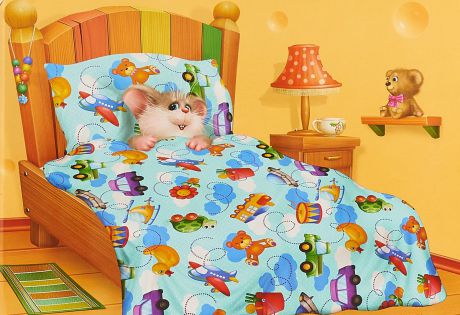 Комплект в кроватку Кошки-Мышки "Игрушки", детский, наволочка 40x60