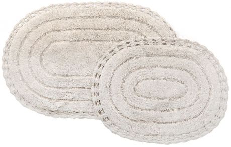 Набор ковриков для ванной Modalin Yana кружевной, 5026, экрю, 60x100 см + 50x70 см