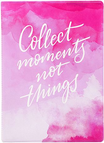 Обложка для паспорта Kawaii Factory Collect moments, цвет: розовый