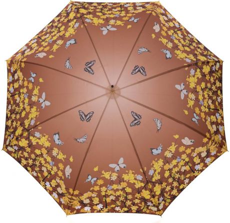 Зонт-трость женский Stilla, цвет: коричневый, желтый. 741/1 auto