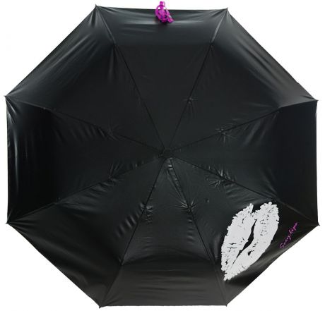 Зонт Эврика "Губы", цвет: черный, красный. 97837