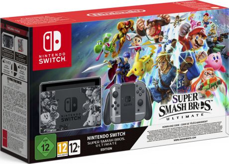 Игровая приставка Nintendo Switch + игра Super Smash Bros. Ultimate