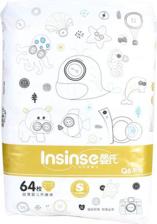 Подгузники Insinse Q6, YS1664, 3-6 кг, размер S, 64 шт