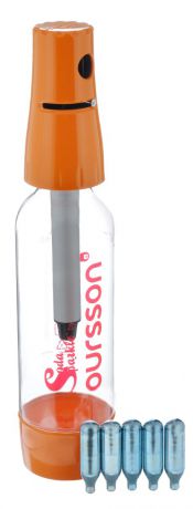 Сифон Oursson "Soda Sparkle", цвет: прозрачный, оранжевый, 1 л