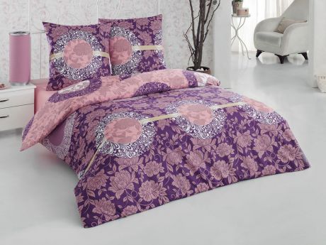 Комплект белья Tete-a-Tete Classic "Нега", 2-спальный, наволочки 70х70, цвет: фиолетовый, розовый, сиреневый