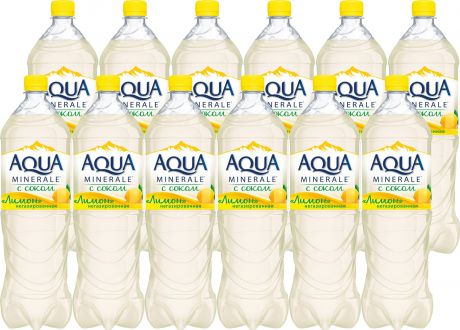Вода Aqua Minerale "Лимон", с соком, 1,5 л по 6 шт