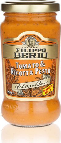 Соус Filippo Berio "Песто", с томатами и сыром рикотта, 190 г