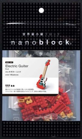 NanoBlock Мини-конструктор Красная электрогитара