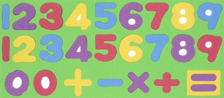 Kribly Boo Обучающая игра Набор магнитных цифр и знаков цвет салатовый