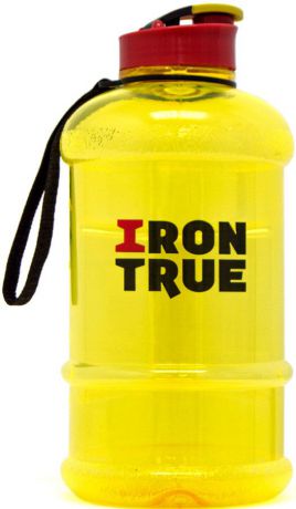 Бутылка спортивная Irontrue "Classic Series", цвет: желтый, красный, 1,3 л. ITB941-1300