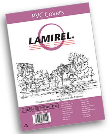 Lamirel LA-78781 Transparent A4, Red обложка для переплета (100 шт)