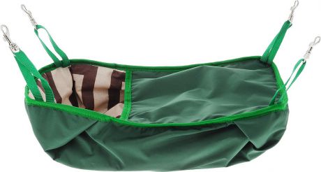 Гамак-кроватка для шиншилл и хорьков "ЗооМарк", подвесной, цвет: зеленый. Д-12З