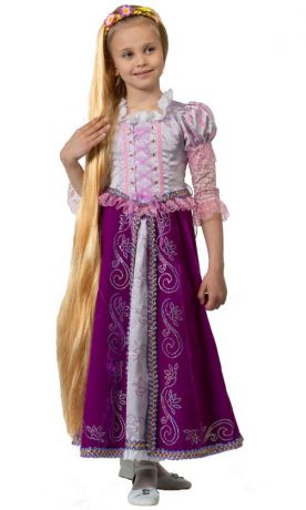 Батик Костюм карнавальный для девочки Принцесса Рапунцель цвет сиреневый фиолетовый размер 38