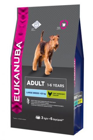 Корм Eukanuba "Dog", для взрослых собак крупных пород, 3 кг