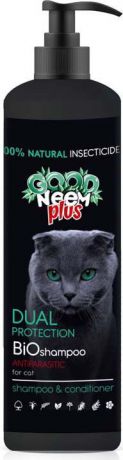 Шампунь-кондиционер для кошек и котят Good Neem Plus "Антипаразитарный БИО", F2218, с маслом дерева Ним, 250 мл