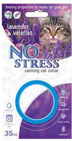 Ошейник для кошек No stress "Успокаивающий", цвет в ассортименте, F4209, 35 см