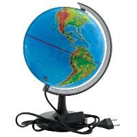 Глобус "Rotondo" с физической картой мира, с подсветкой. Диаметр 32 см