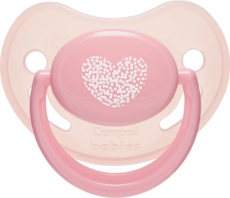 Пустышка Canpol Babies Pastelove, анатомическая, силиконовая, от 0 до 6 месяцев, цвет: розовый