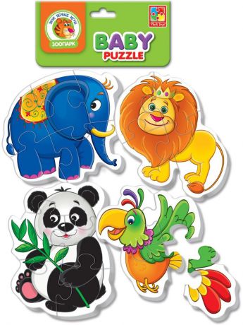 Vladi Toys Мягкие пазлы Baby puzzle Зоопарк