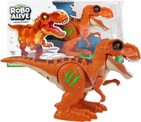 Робот 1TOY RoboAlive Тираннозавр, цвет: оранжевый