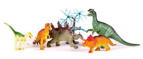 Megasaurs Набор фигурок Динозавры цвет желтый коричневый серый 5 шт