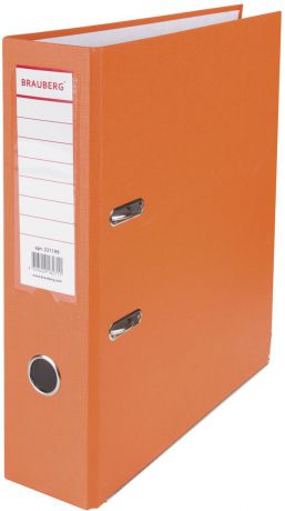 Папка-регистратор Brauberg, А4, 80 мм, цвет: оранжевый. 227199