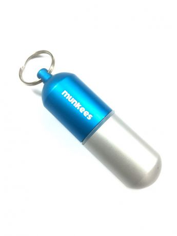 Брелок туристический Munkees "Водонепроницаемая капсула", размер L, цвет: синий