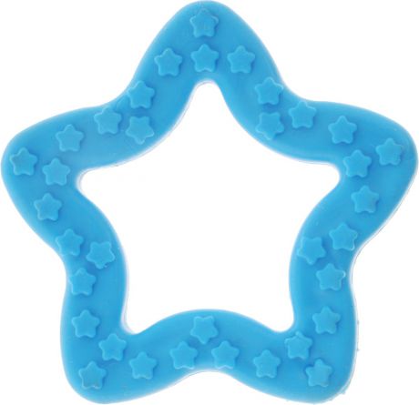 Игрушка для собак Грызлик Ам "Звезда", цвет: голубой, 8 см