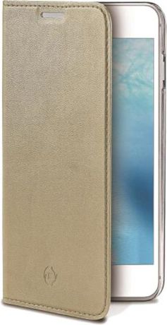 Чехол-книжка Celly Air Case для Huawei Honor 8 Lite, AIR642GDCP, золотой
