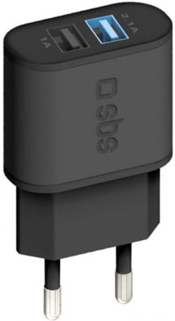 Зарядное устройство SBS, TETR2USB21AFAST, Black